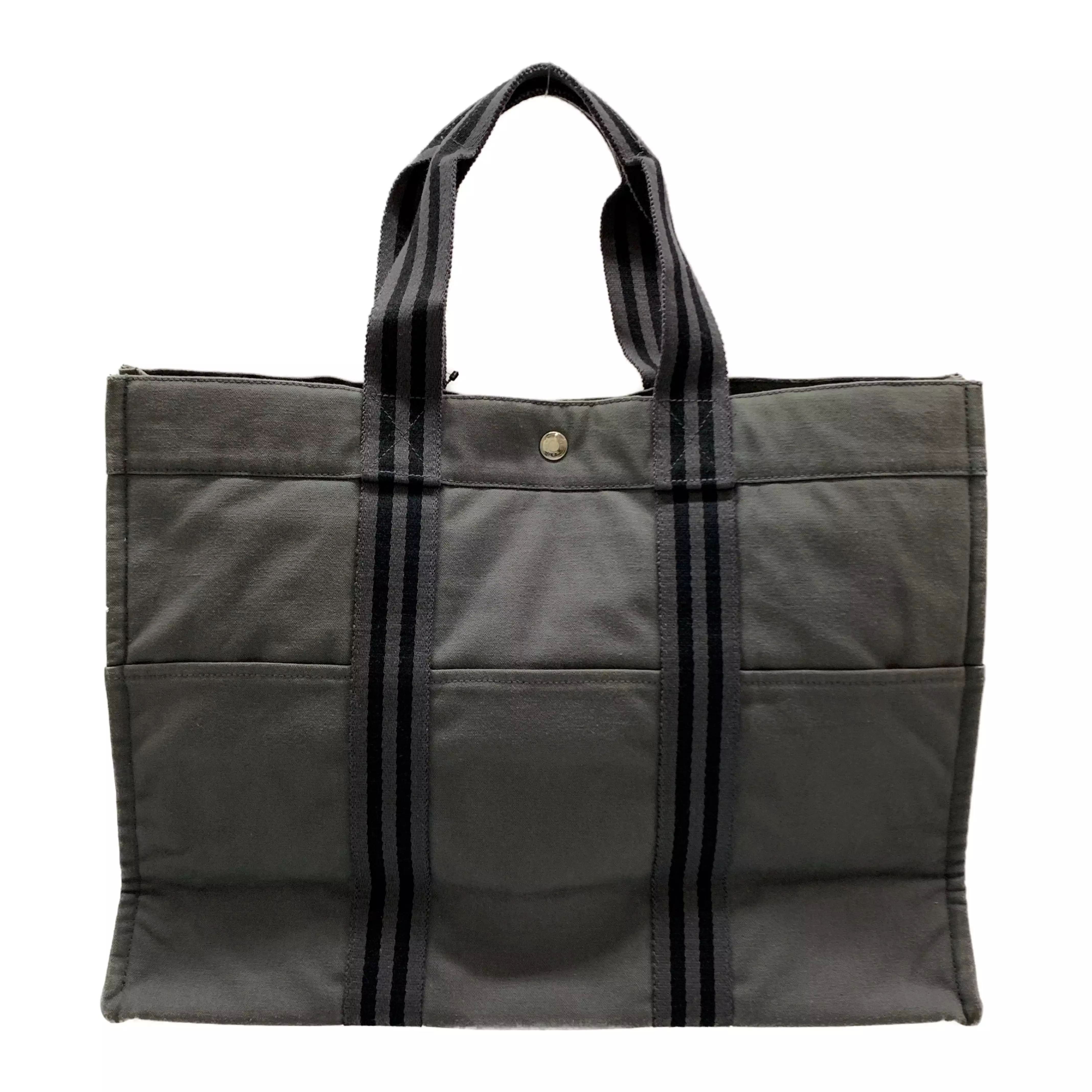 #HERMES/Tote Bag/GRY/Canvas