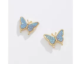 Iridescent Butterfly Earrings