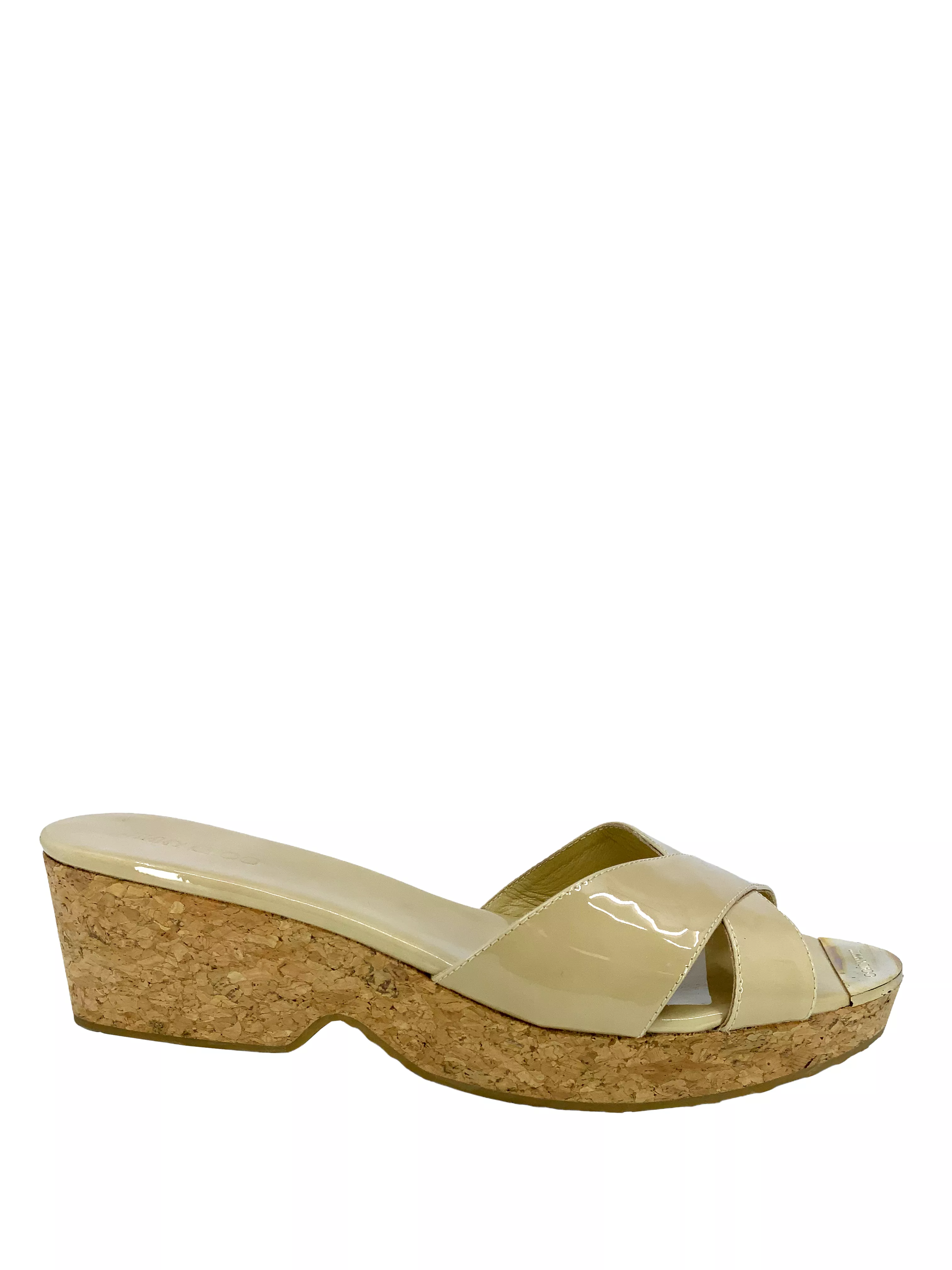 Jimmy Choo Perfume High Cork Wedge Slide Size 11.5