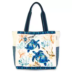 Kali Canvas Turtles Tote