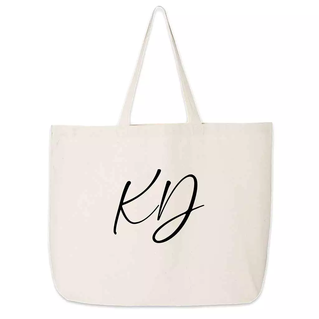 Kappa Delta Script Writing Nickname Canvas Tote Bag