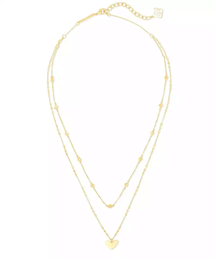 Kendra Scott Ari Heart Multi Strand Necklace - Gold