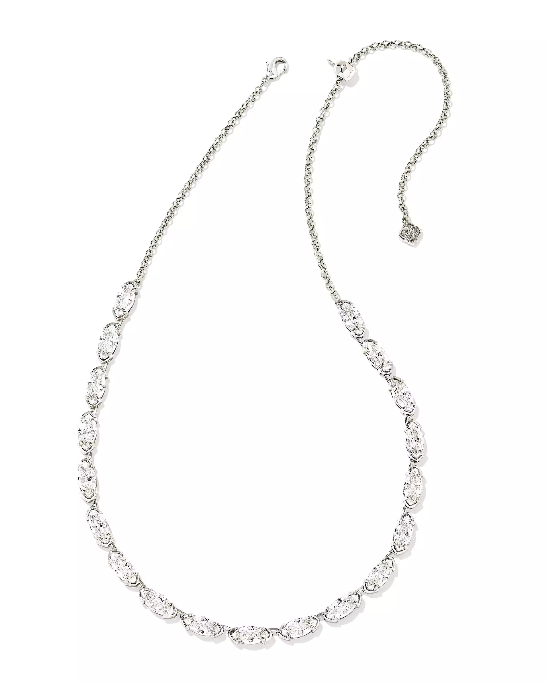 Kendra Scott Genevieve Strand Necklace in White Crystal