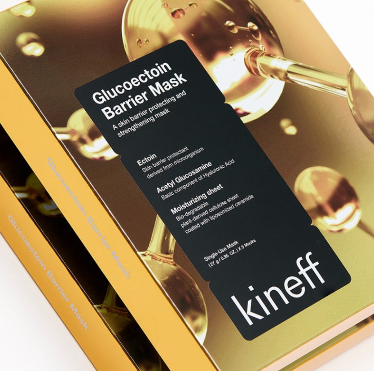 Kineff Glucoectoin Barrier Mask Dry Skincare Moisture Hyaluronic Acid Essence Sheet Mask