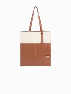 Lana Vegan Leather & Canvas Carryall Tote | Multiple Colours