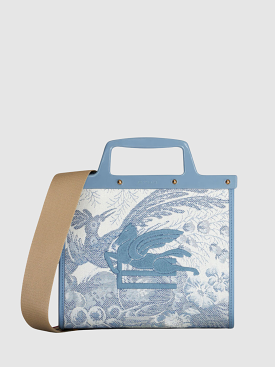 Light Blue Logo Tote with Canvas Shoulder Strap