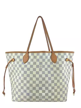 Louis Vuitton Damier Azur Neverfull MM Tote Bag