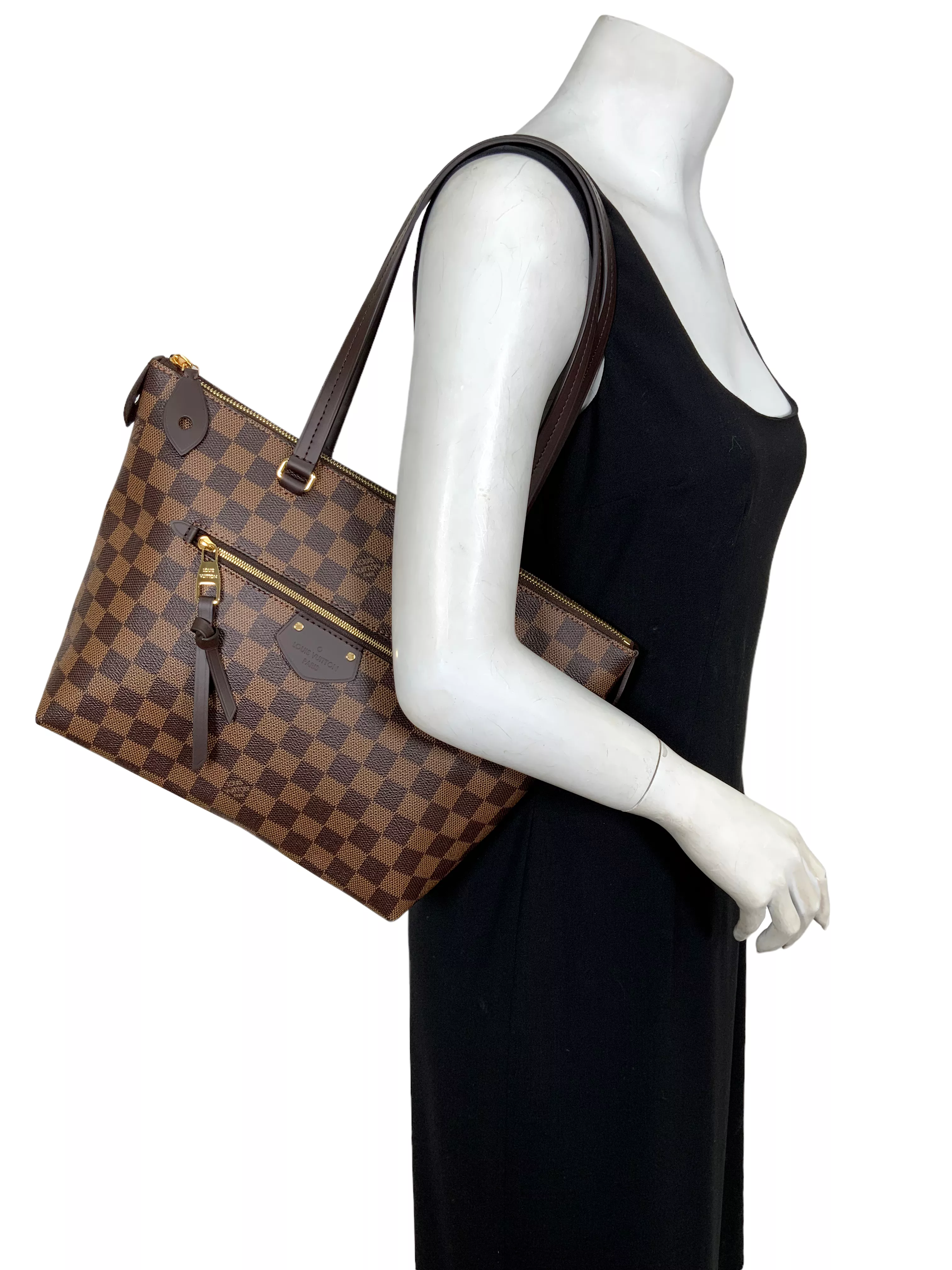 LOUIS VUITTON Damier Ebene Iena PM Tote Bag