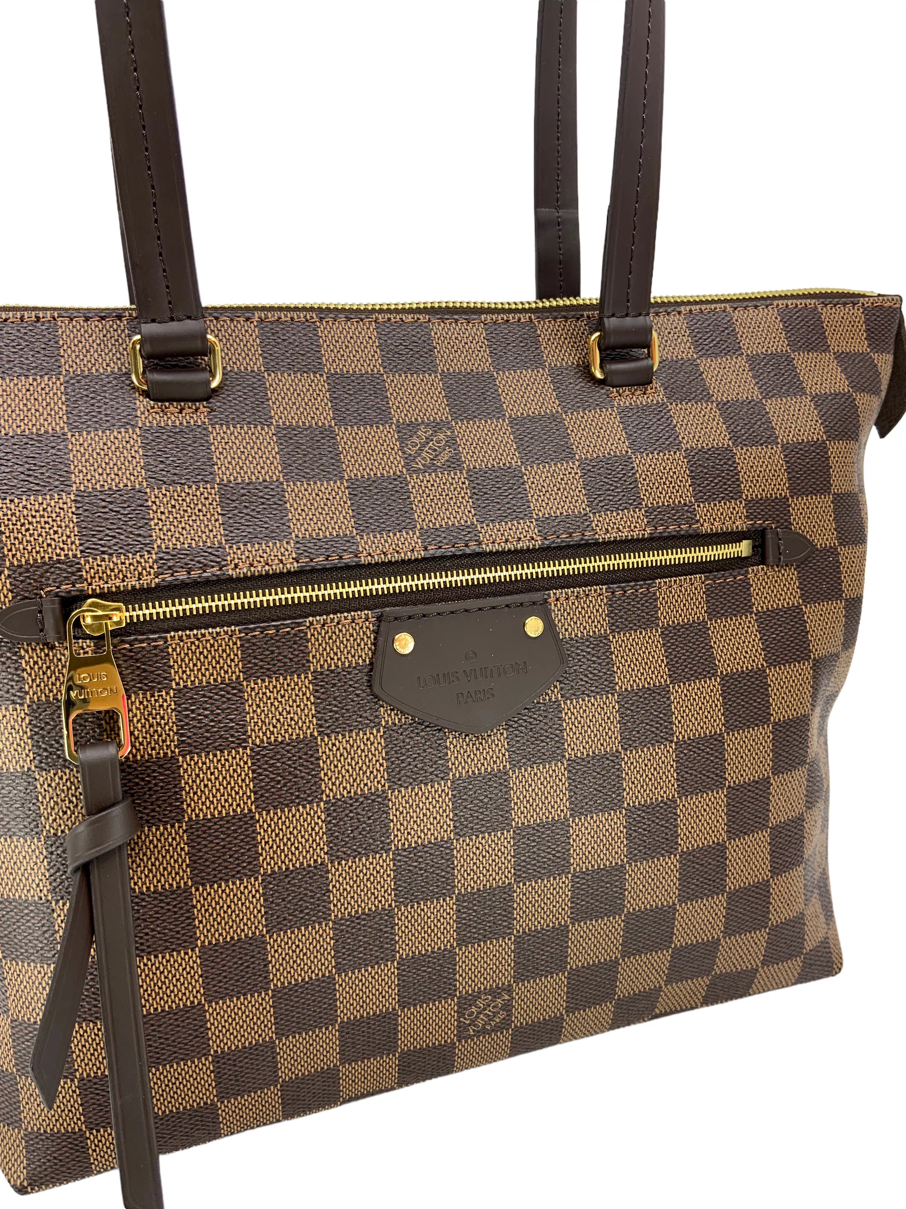 LOUIS VUITTON Damier Ebene Iena PM Tote Bag