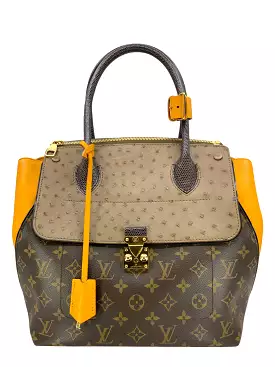 LOUIS VUITTON Limited Edition Bordeaux Exotique Monogram Majestueux MM Tote Bag