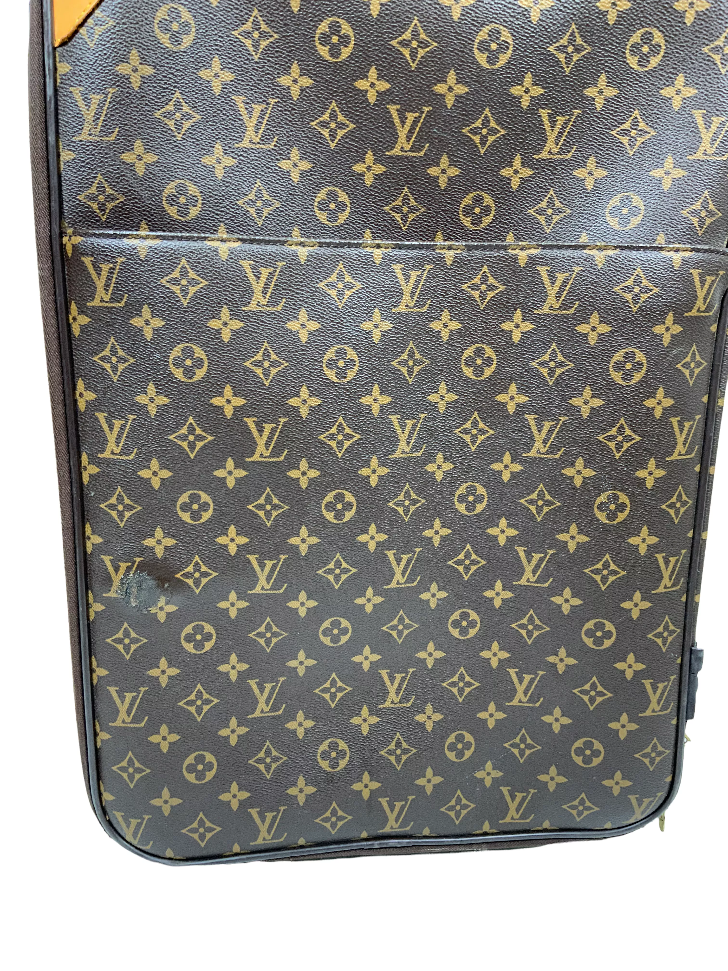 Louis Vuitton Pegase 50 Monogram Canvas Rolling Suitcase Travel Bag