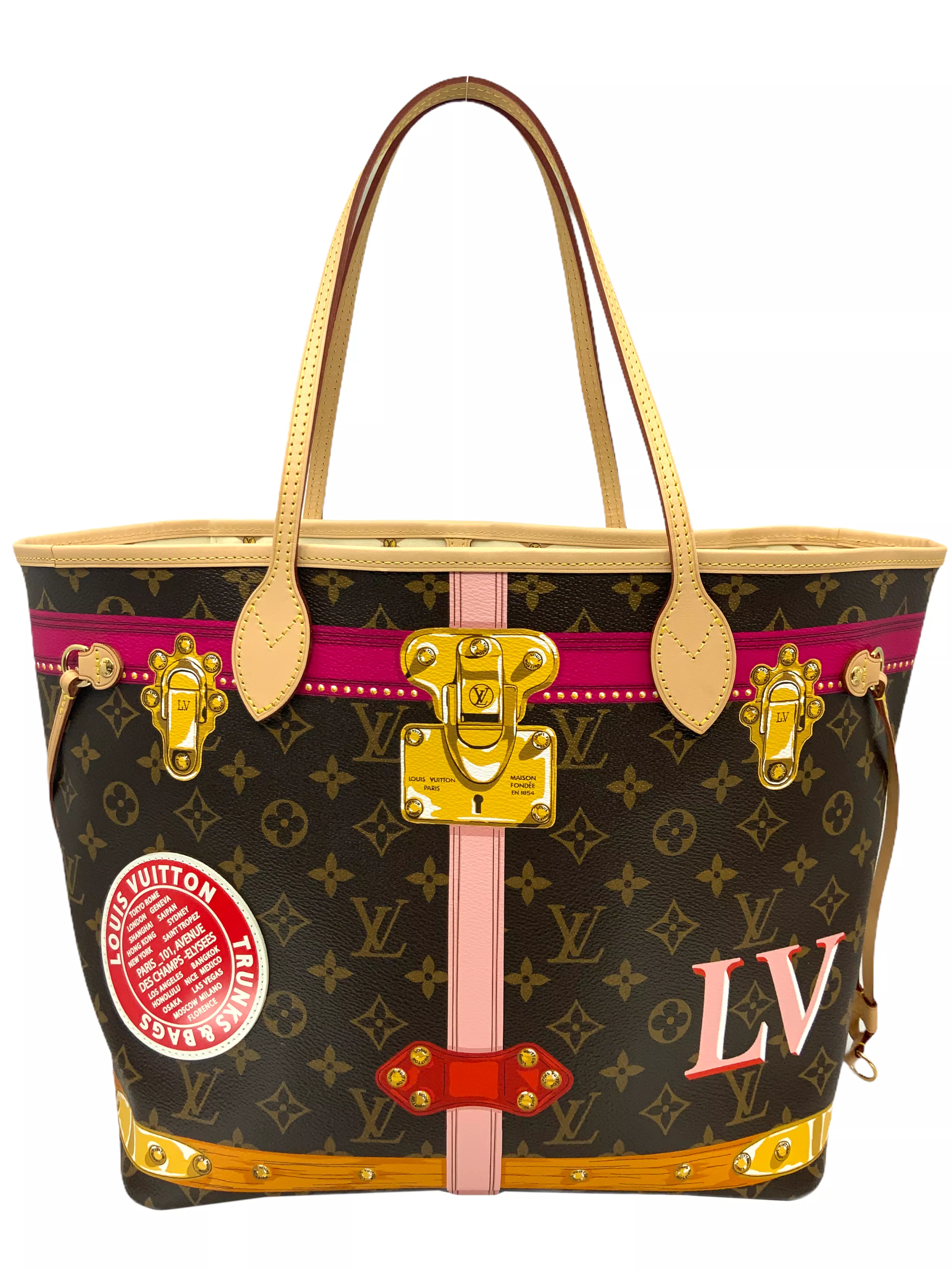 Louis Vuitton Summer Trunks Neo Neverfull MM Tote NEW