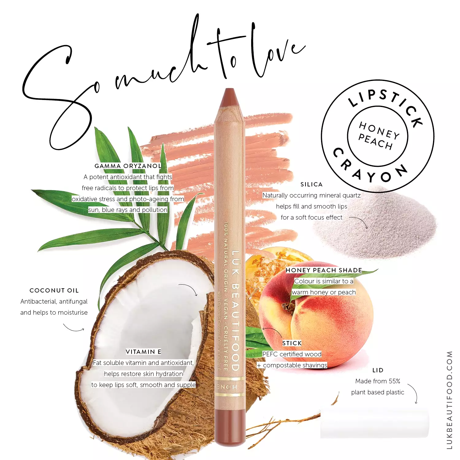 Luk Beautifood Lipstick Crayon Honey Peach