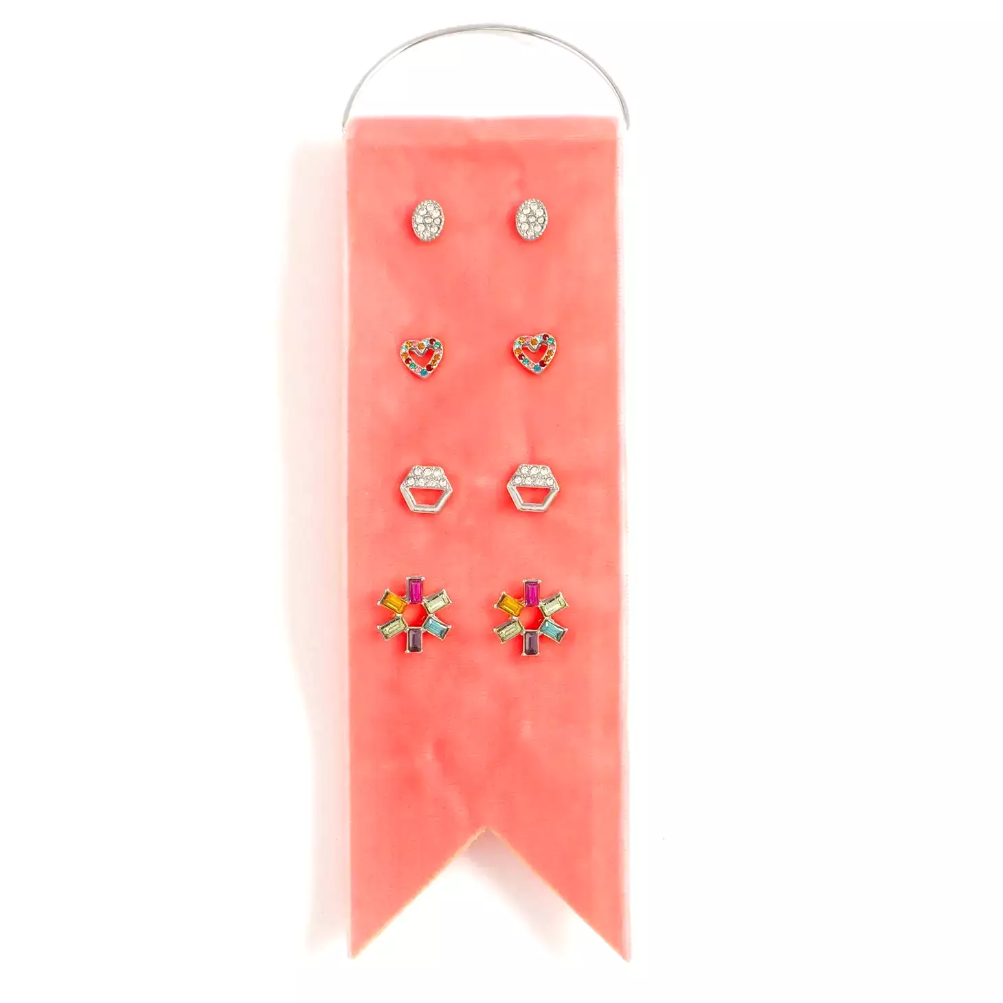 Multicolor Earring Velvet Gift Set