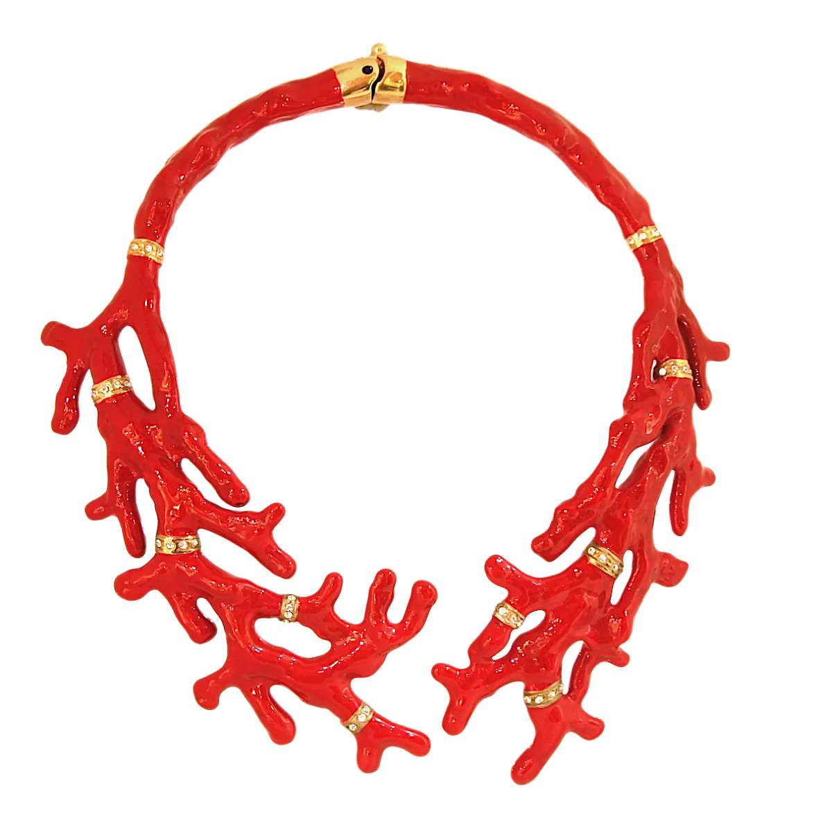 Necklace coral-shaped red