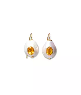 Pearl Pablo Earrings in Citrine