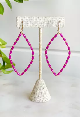 Perfectly Yours Earrings in Fuchsia