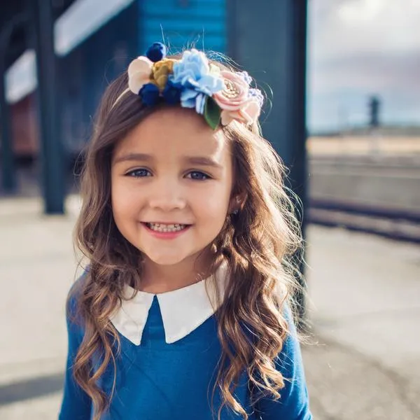 Periwinkle Mini Crown Headband