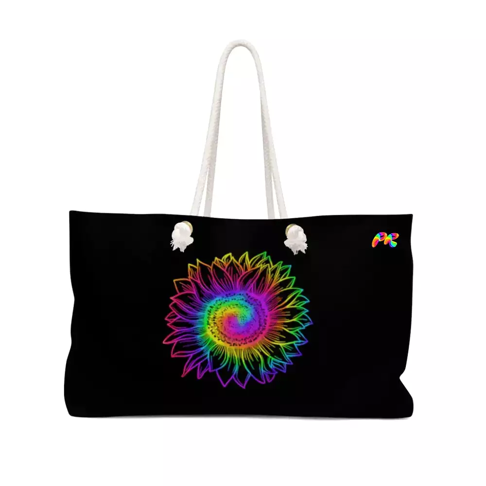 Rainbow Flower Weekender Bag