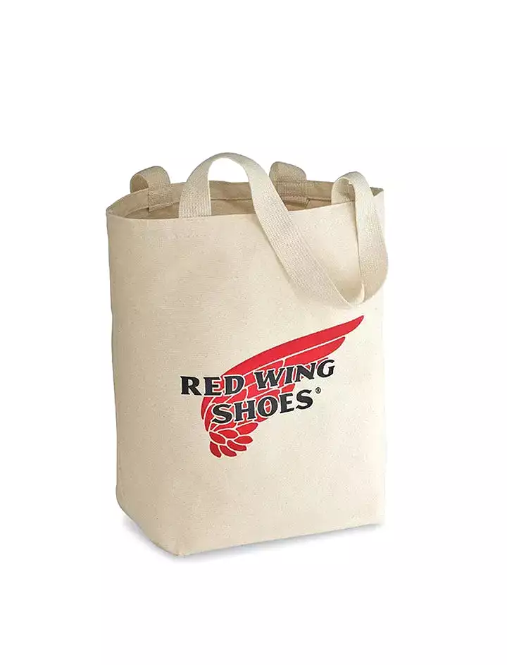 Red wing Canvas Tote Bag Natural