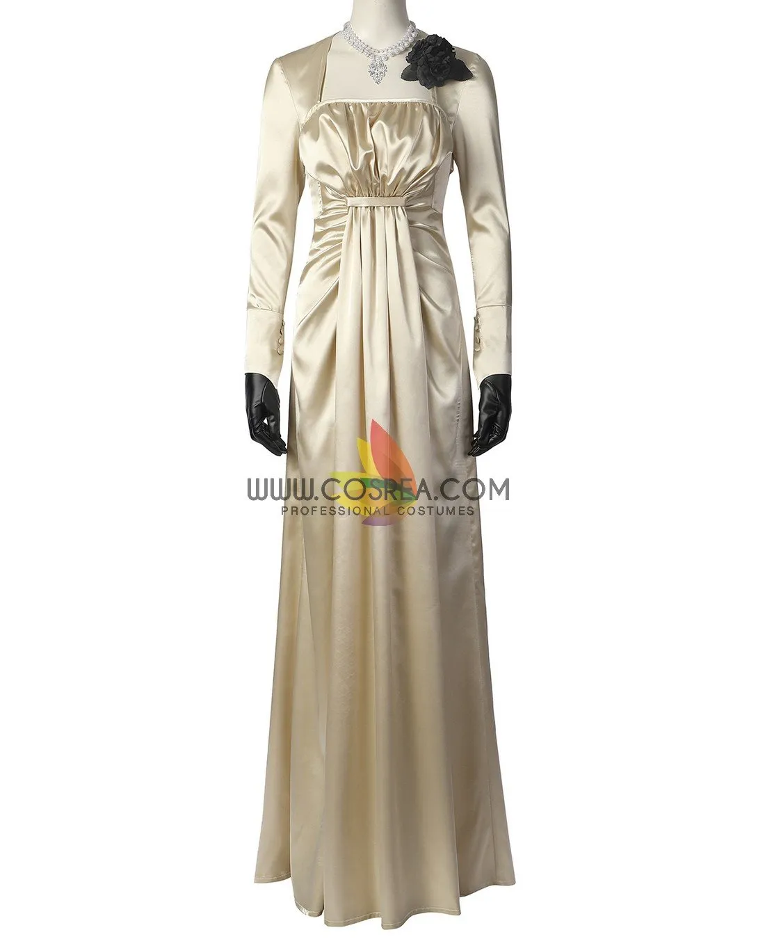 Resident Evil 8 Alcina Dimitrescu Satin Version Cosplay Costume