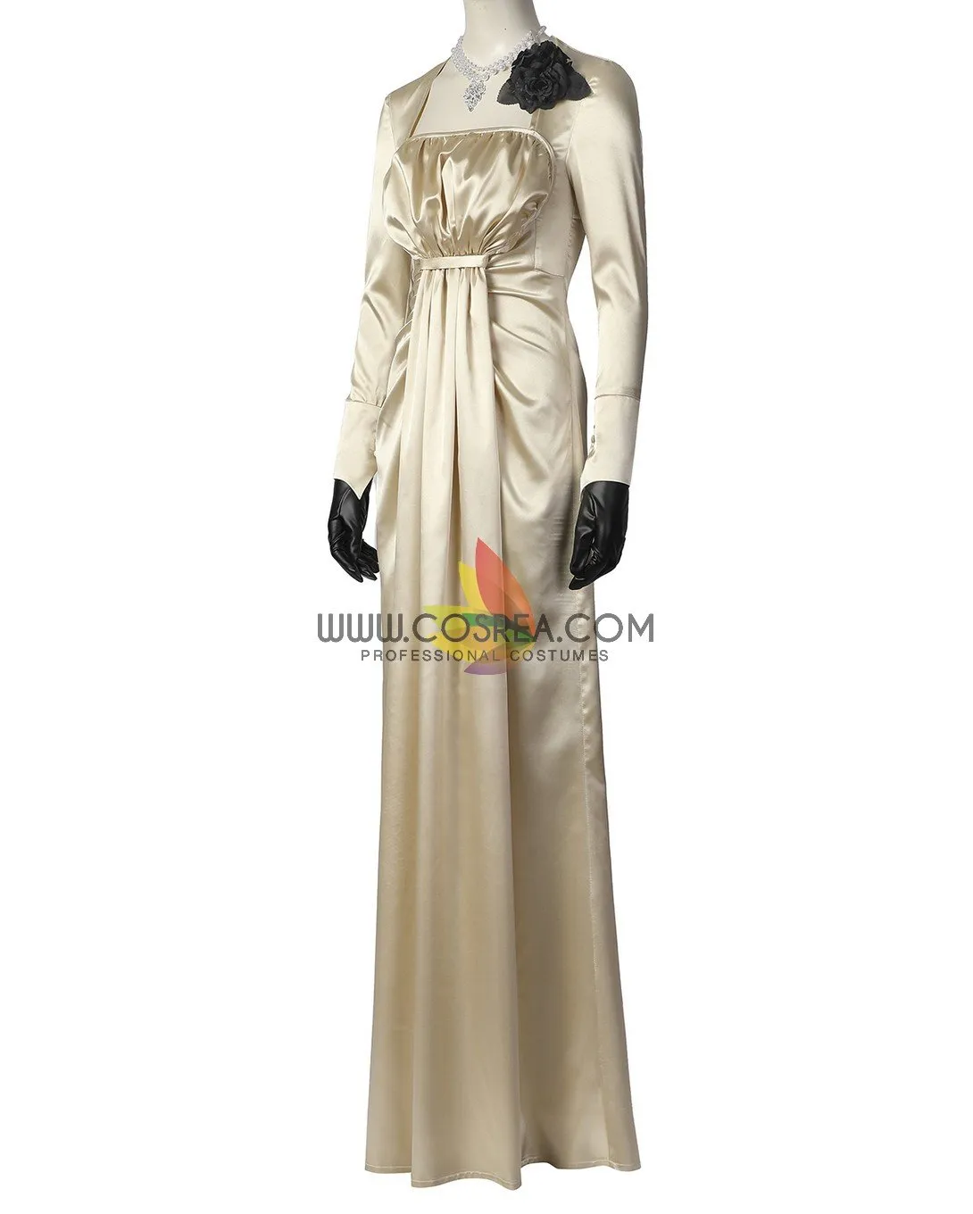 Resident Evil 8 Alcina Dimitrescu Satin Version Cosplay Costume