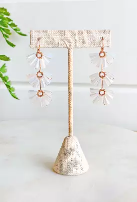 Sarah Drop Earrings in White