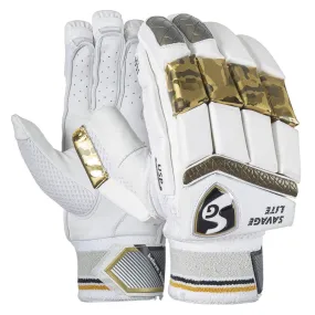 SG Savage Lite LH Batting Gloves (White)