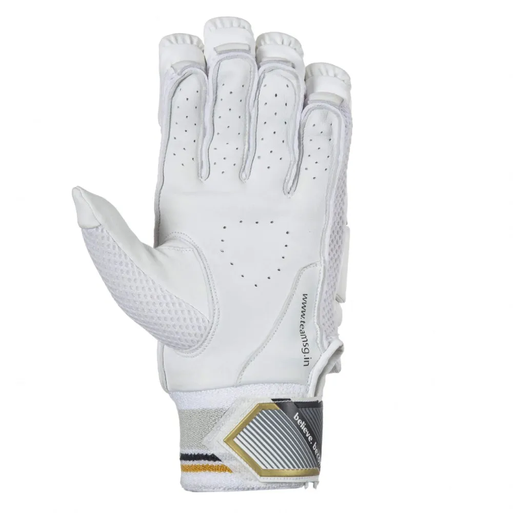 SG Savage Lite LH Batting Gloves (White)