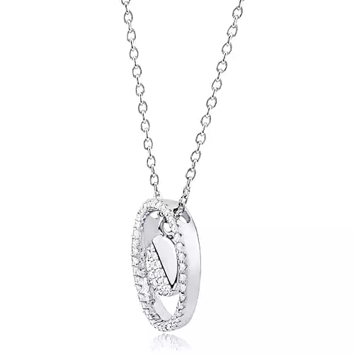 Silver Necklace With CZ - NTZ108