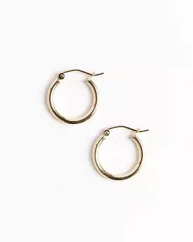 Simple Hoop Earrings 14k Yellow Gold