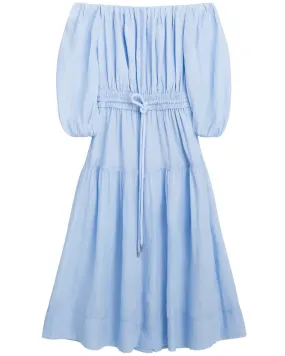 Sky Blue Off The Shoulder Indy Dress