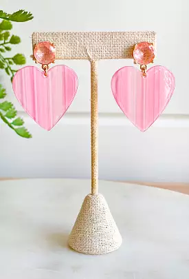 Stealing Hearts Earrings in Pink