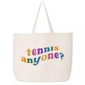 Tennis Anyone? Large Canvas Tote Bag