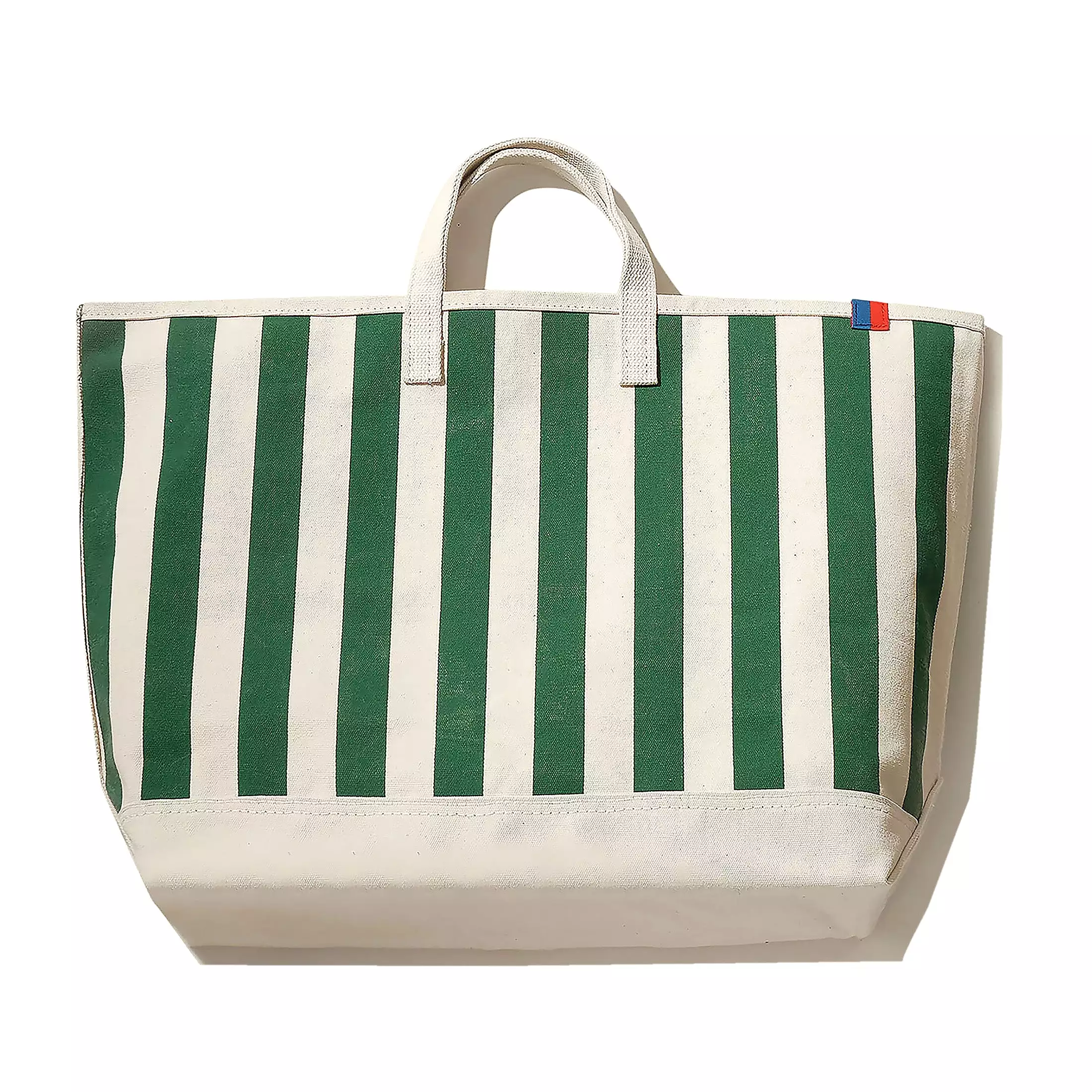 The All Over Striped Tote - Canvas/Green