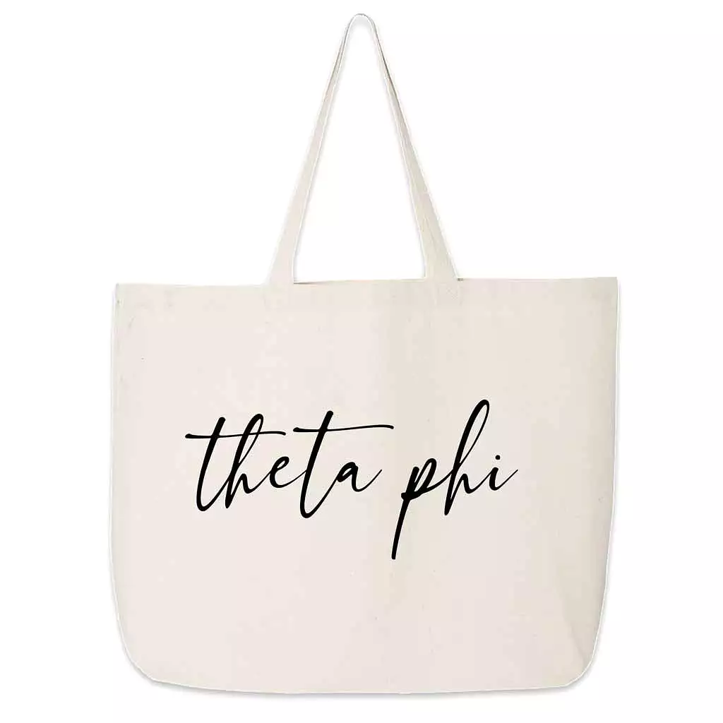 Theta Phi Alpha Script Writing Nickname Canvas Tote Bag