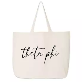 Theta Phi Alpha Script Writing Nickname Canvas Tote Bag