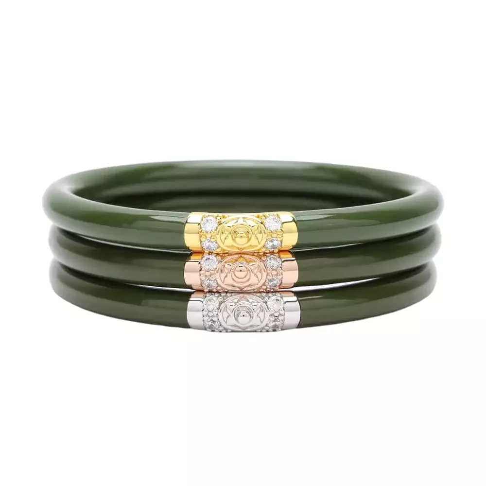 Three Kings Jade All Weather Bangles Set of 3