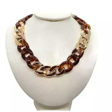 Trendy Acrylic Chain Link Choker Necklace