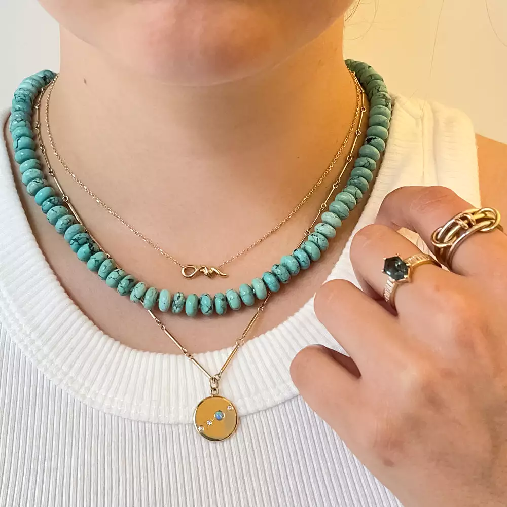 Turquoise Roundel Strand Necklace