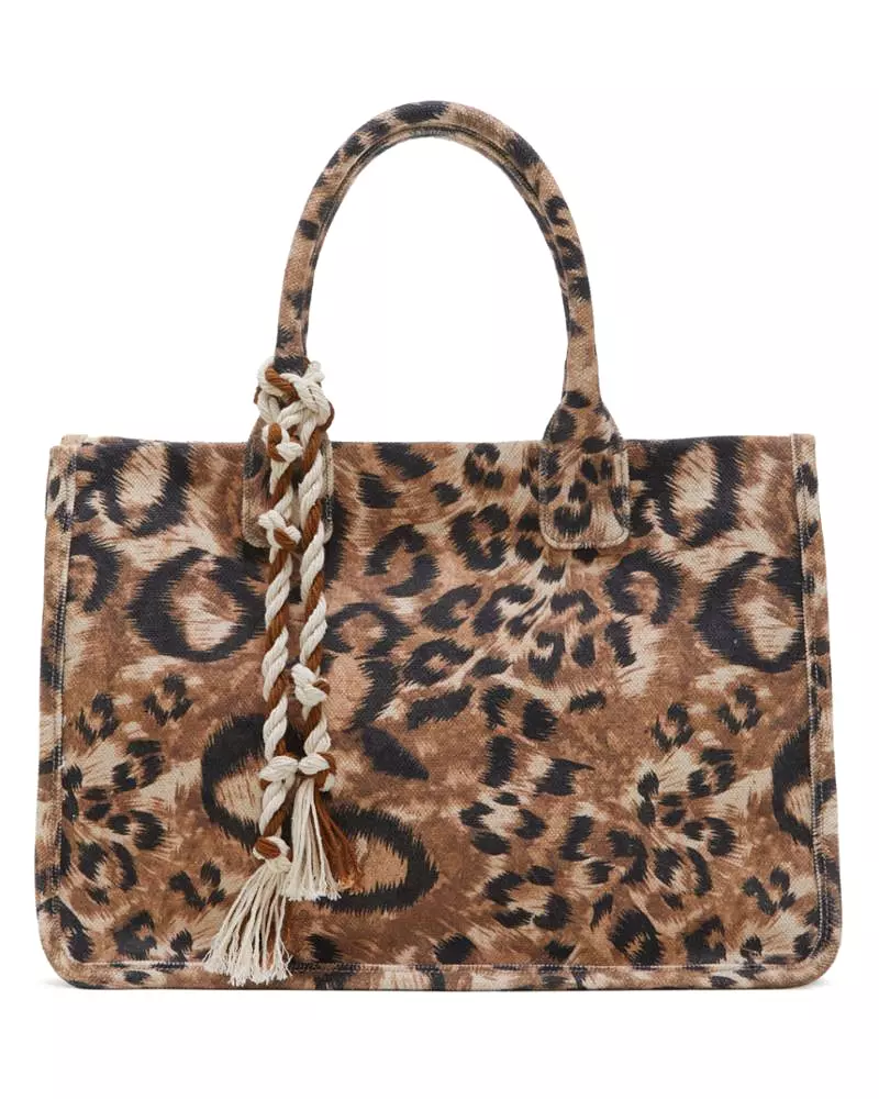 Vince Camuto Handbag ORLA TOTE NATURAL/STROKEY LEOPARD PRINTE