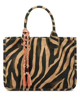 Vince Camuto Handbag ORLA TOTE TWO TONE BROWN/TWO TONE ZEBRA