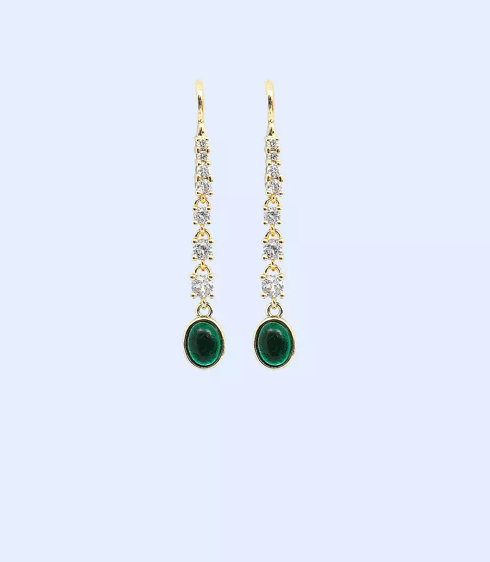 WA0909-GREEN-Women Earrings