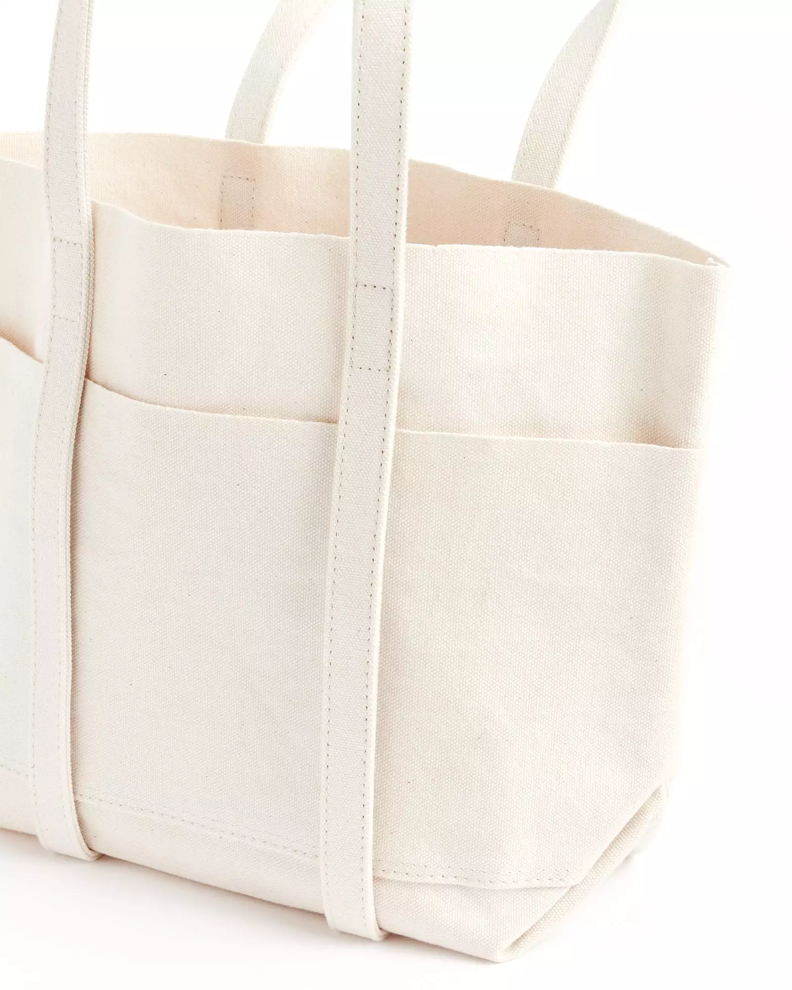 Washed Canvas 6 Pocket Tote Bag