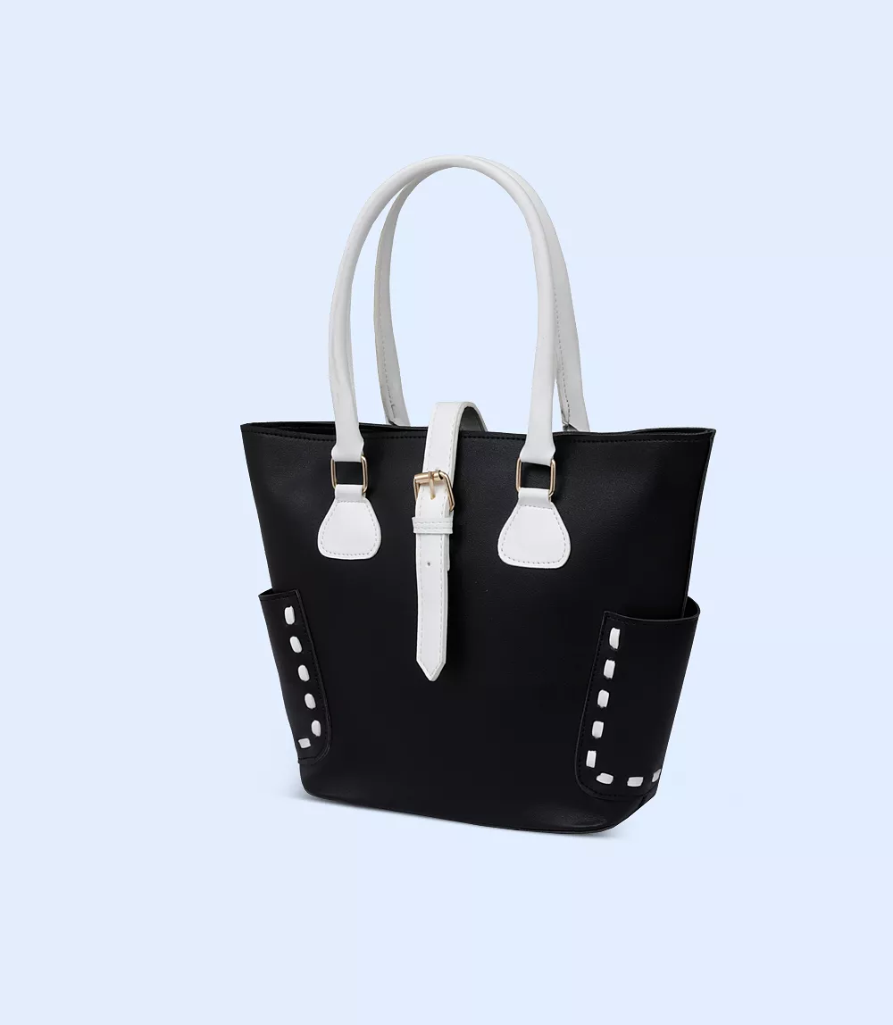 WB2389-BLACK-Women Shoulder Bag