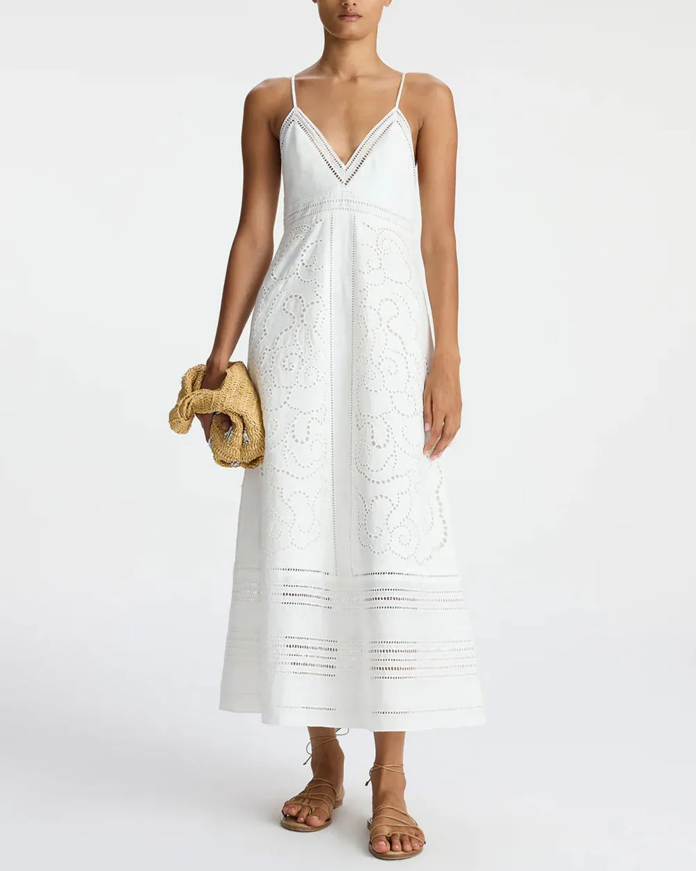 White Josie Midi Dress