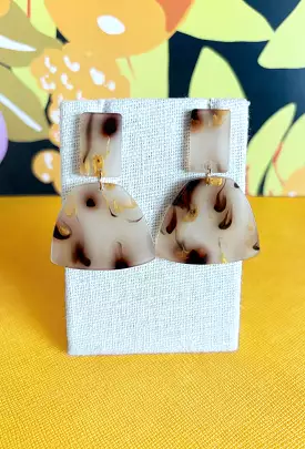 Work Of Art Earrings in Tan